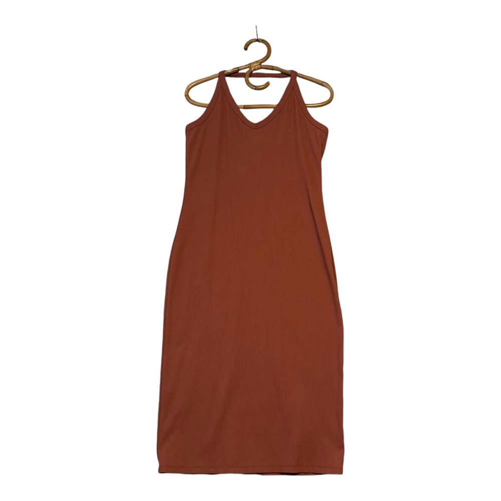 Aritzia | Babaton | Ribbed Halter V-Neck Midi Dress Size XL